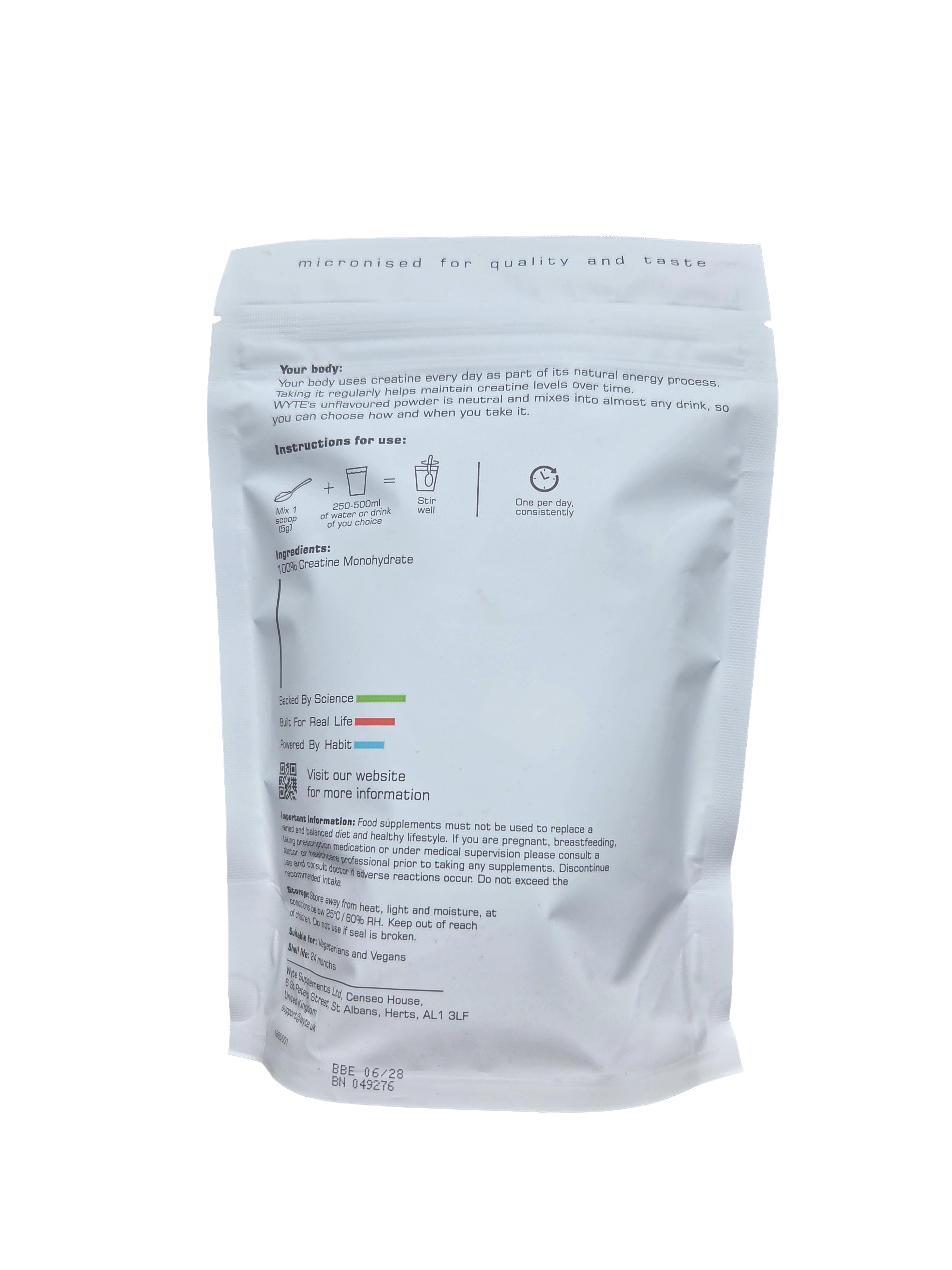 Creatine Monohydrate - Unflavoured - 300g Pouch
